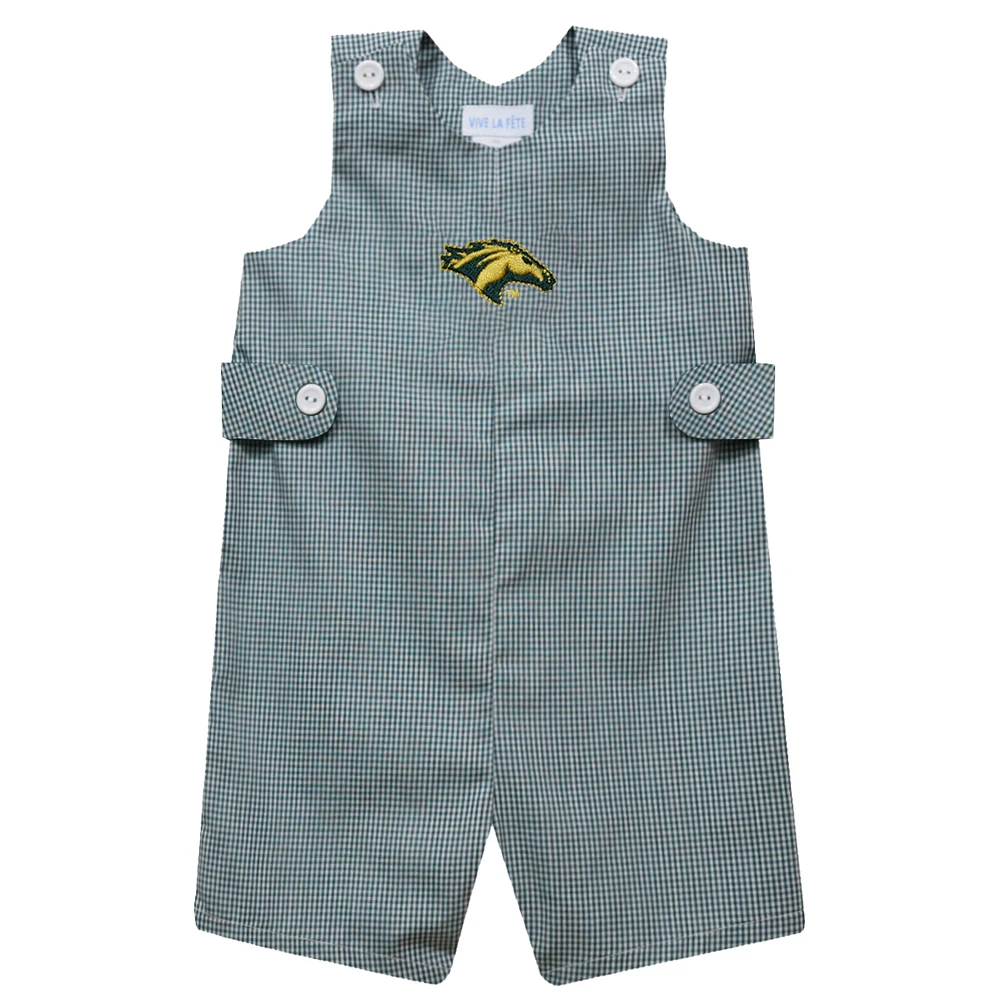 Toddler Vive La Fete Green Cal Poly Pomona Broncos Gingham Jon Romper