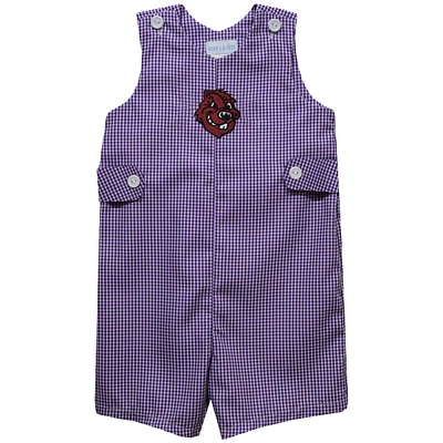 Toddler Vive La Fete Purple City College of New York Beavers Gingham Jon Romper