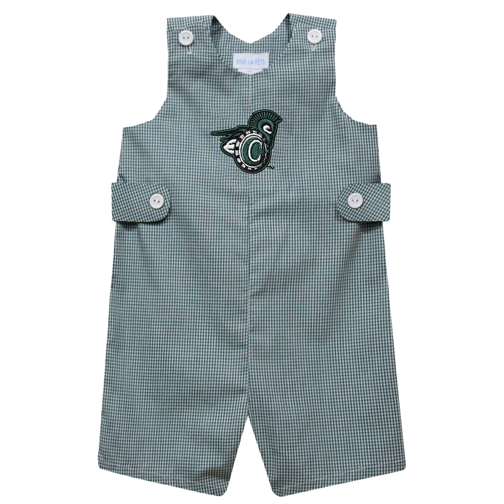 Toddler Vive La Fete Green Vermont State University Gingham Jon Romper