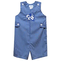 Toddler Vive La Fete Royal Central Connecticut State Blue Devils Gingham Jon Romper