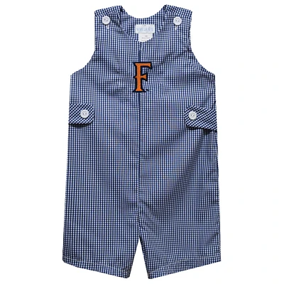 Toddler Vive La Fete Navy Cal State Fullerton Titans Gingham Jon Romper