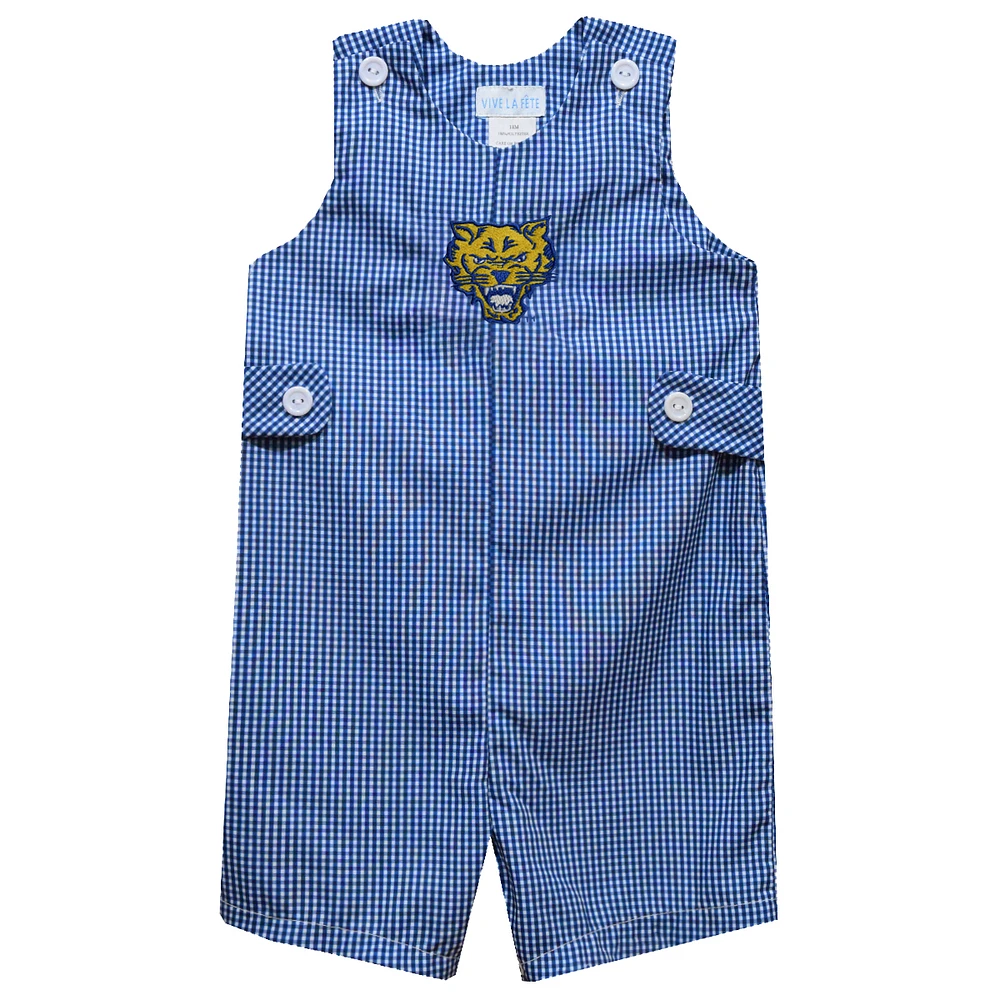 Toddler Vive La Fete Royal Fort Valley State Wildcats Gingham Jon Romper