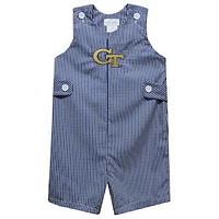 Toddler Vive La Fete Navy Georgia Tech Yellow Jackets Gingham Jon Romper