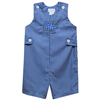 Toddler Vive La Fete Royal MTSU Blue Raiders Gingham Jon Romper
