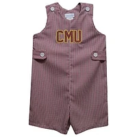 Toddler Vive La Fete Maroon CMU Mavericks Gingham Jon Romper