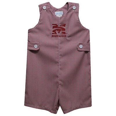Toddler Vive La Fete Maroon Morehouse Tigers Gingham Jon Romper