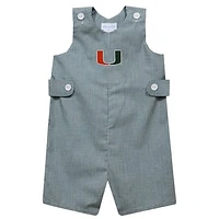 Toddler Vive La Fete Green Miami Hurricanes Gingham Jon Romper