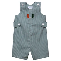 Toddler Vive La Fete Green Miami Hurricanes Gingham Jon Romper