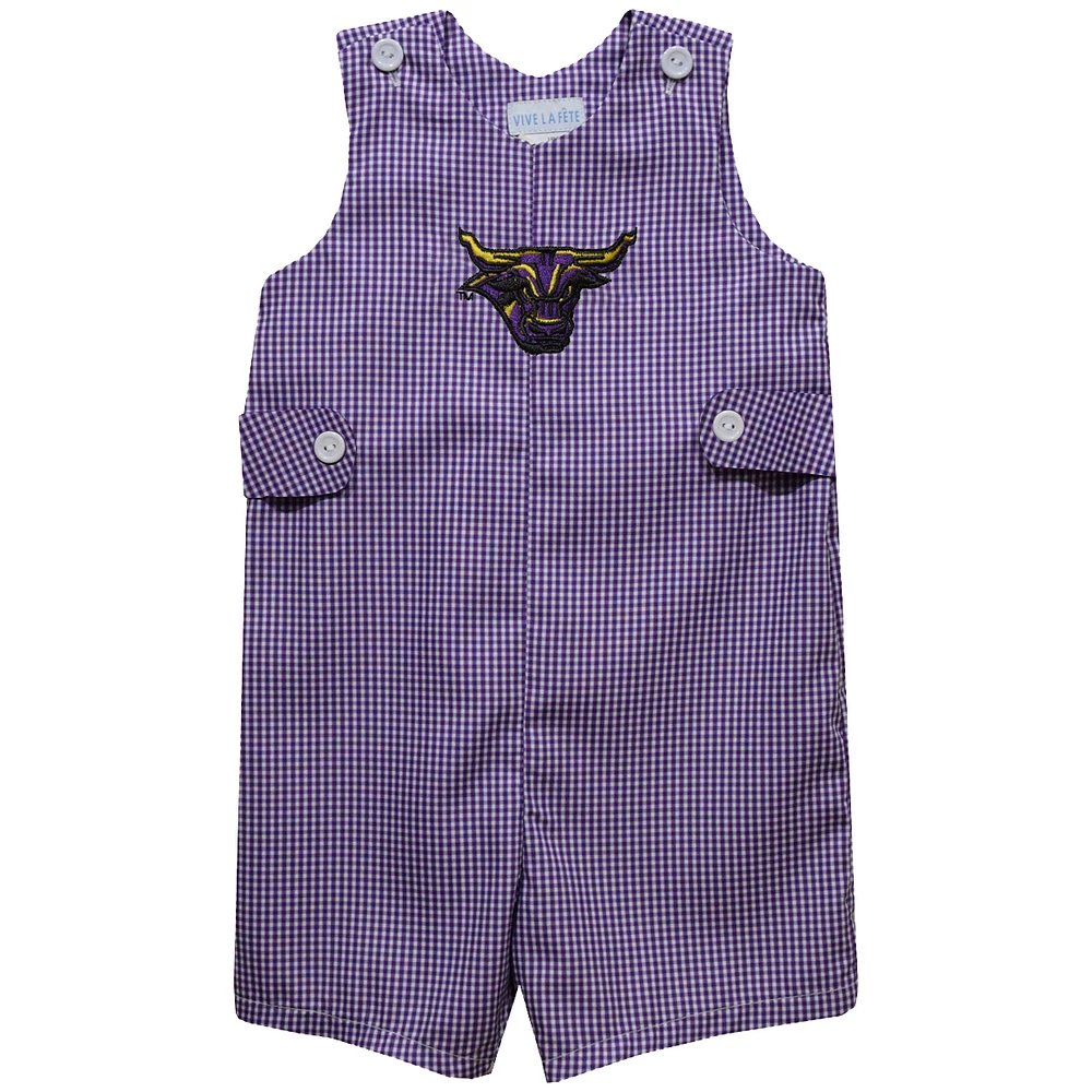 Toddler Vive La Fete Purple Minnesota State Mavericks Gingham Jon Romper