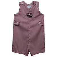 Toddler Vive La Fete Maroon Missouri State University Bears Gingham Jon Romper