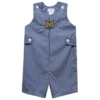 Toddler Vive La Fete Navy Quinnipiac Bobcats Gingham Jon Romper