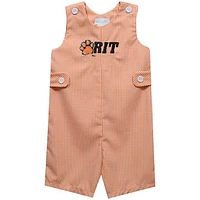 Toddler Vive La Fete Orange Rochester Institute of Technology Tigers Gingham Jon Romper