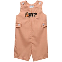 Toddler Vive La Fete Orange Rochester Institute of Technology Tigers Gingham Jon Romper