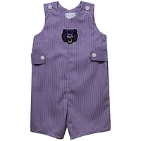 Toddler Vive La Fete Purple Central Arkansas Bears Gingham Jon Romper