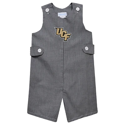 Toddler Vive La Fete Black UCF Knights Gingham Jon Jon Romper
