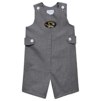 Toddler Vive La Fete Black Missouri Tigers Gingham Jon Jon Romper