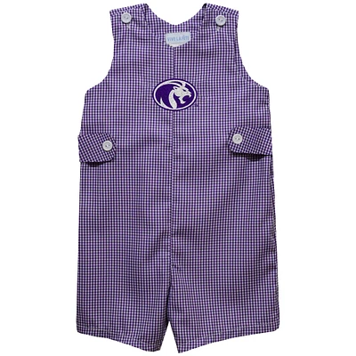 Toddler Vive La Fete Purple North Alabama Lions Gingham Jon Romper