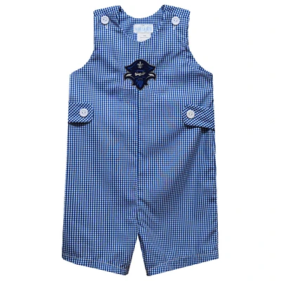 Toddler Vive La Fete Blue New Orleans Privateers Gingham Jon Romper