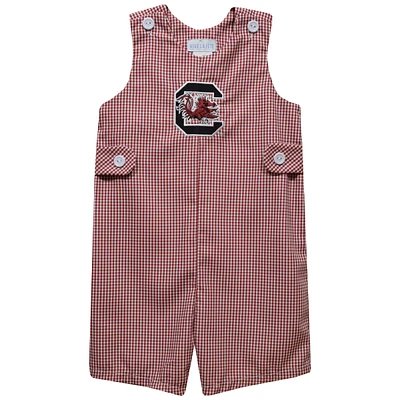 Toddler Vive La Fete Garnet South Carolina Gamecocks Gingham Jon Romper
