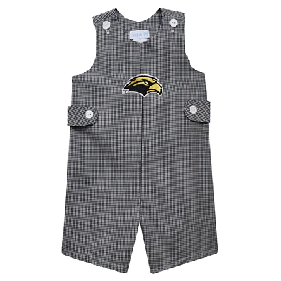 Toddler Vive La Fete Black Southern Miss Golden Eagles Gingham Jon Jon Romper