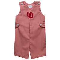 Toddler Vive La Fete Red Utah Utes Gingham Jon Romper