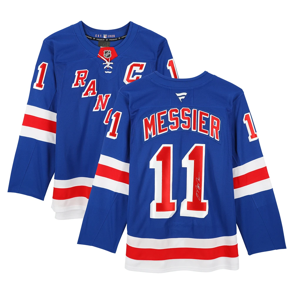 Mark Messier New York Rangers Autographed Blue Fanatics Premium Jersey