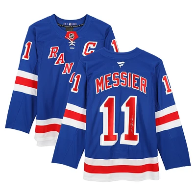 Mark Messier New York Rangers Autographed Blue Fanatics Premium Jersey