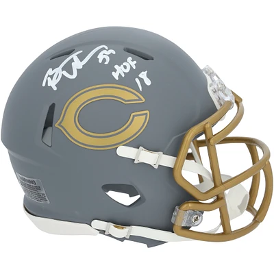 Brian Urlacher Chicago Bears Autographed Riddell 2024 Slate Speed Mini Helmet with "HOF 18" Inscription