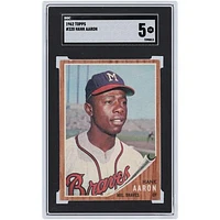 Hank Aaron Atlanta Braves 1962 Topps #320 SGC Authenticated 5 Card