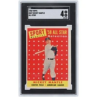 Mickey Mantle New York Yankees 1958 Topps All Star #487 SGC Authenticated Card