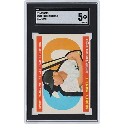 Mickey Mantle New York Yankees 1960 Topps All Star #563 SGC Authenticated 5 Card