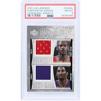 Michael Jordan & Kobe Bryant 2001 Upper Deck Legends Dual Game Used Relic #MJKB-J PSA Authenticated 8 Card