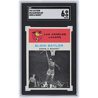 Elgin Baylor Los Angeles Lakers 1961-62 Fleer Sinks a Basket #46 SGC Authenticated 6 Card