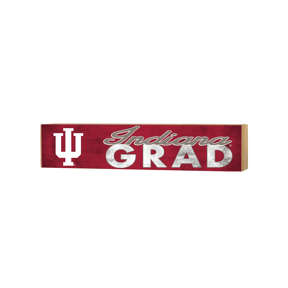 Indiana Hoosiers 3" x 13" Grad Block Sign