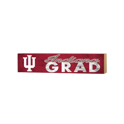 Indiana Hoosiers 3" x 13" Grad Block Sign