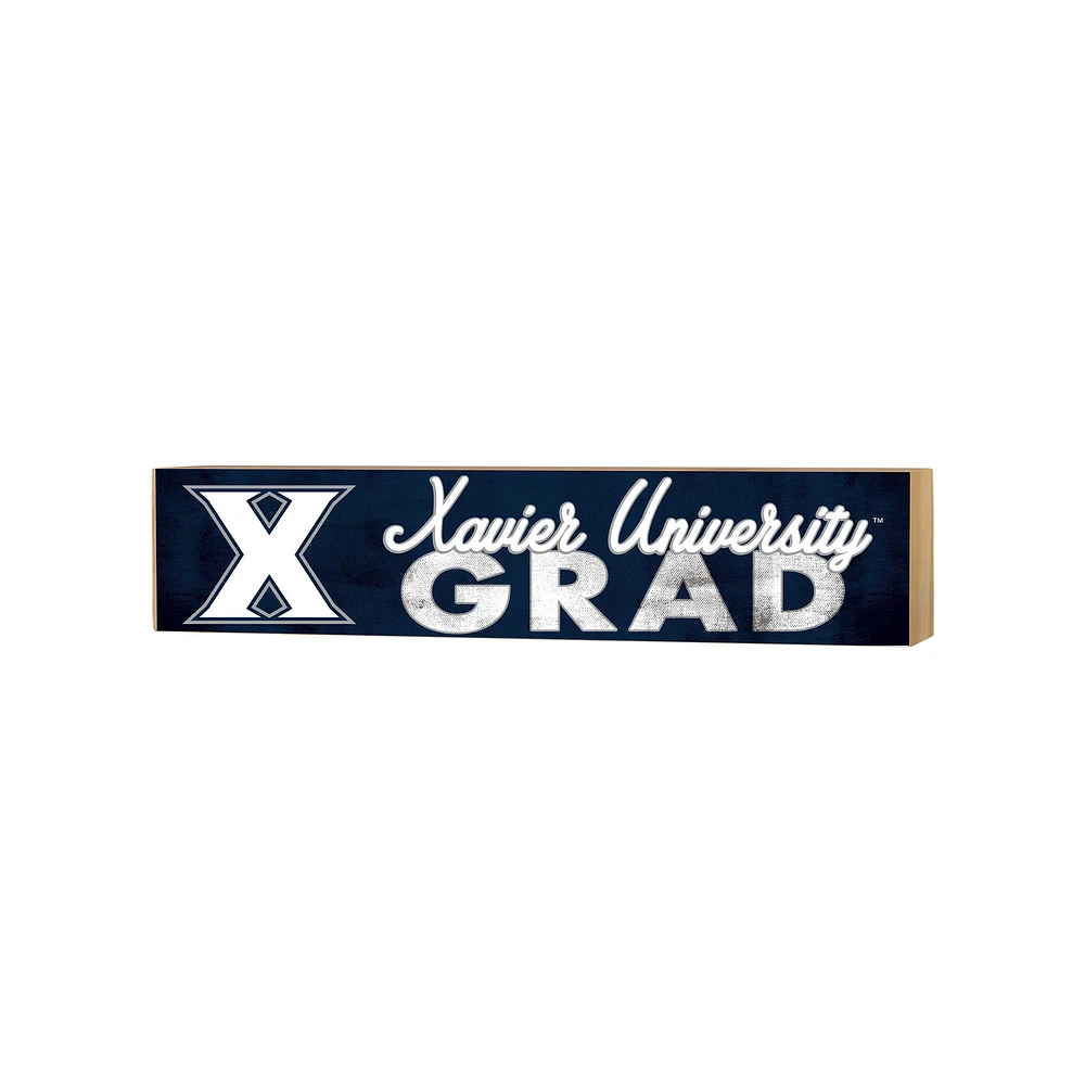 Xavier Musketeers 3" x 13" Grad Block Sign
