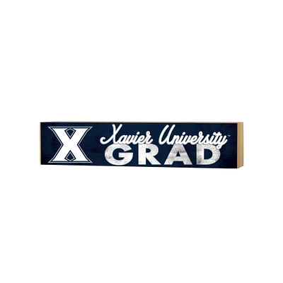 Xavier Musketeers 3" x 13" Grad Block Sign