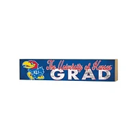 Kansas Jayhawks 3" x 13" Grad Block Sign