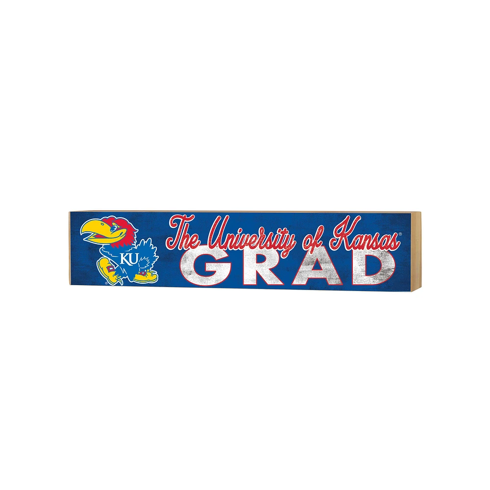 Kansas Jayhawks 3" x 13" Grad Block Sign