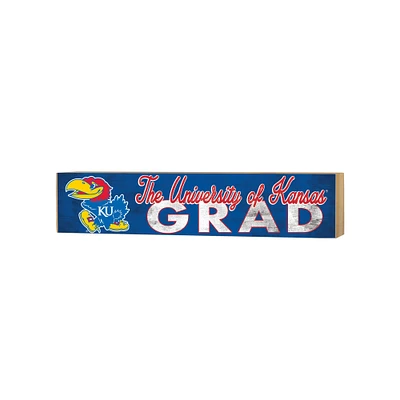 Kansas Jayhawks 3" x 13" Grad Block Sign
