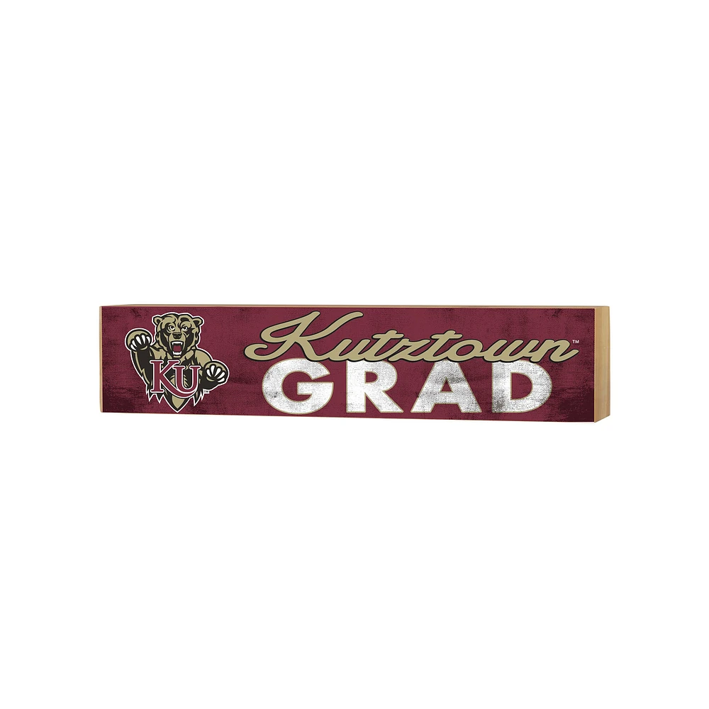 Kutztown Golden Bears 3" x 13" Grad Block Sign