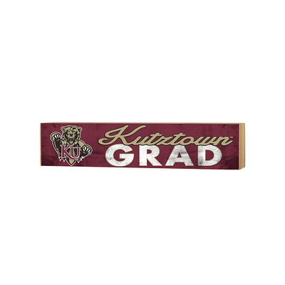 Kutztown Golden Bears 3" x 13" Grad Block Sign