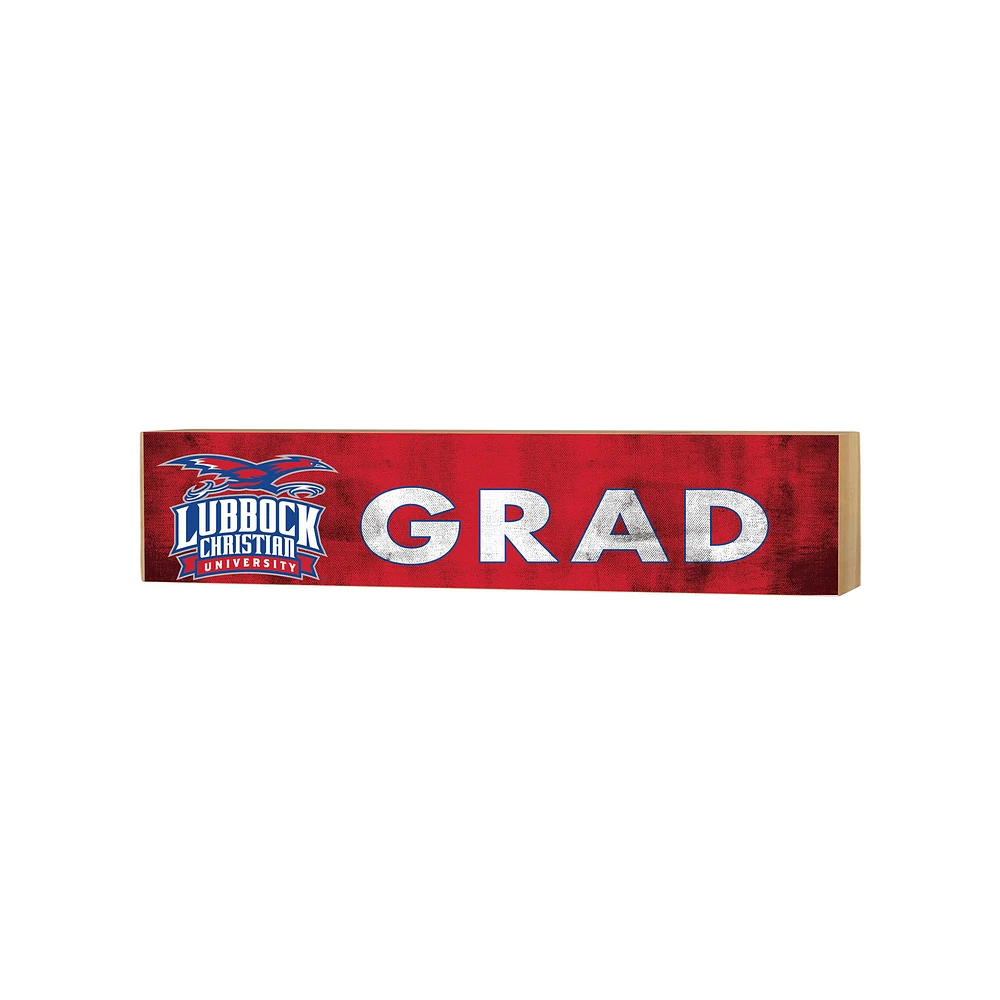 Lubbock Christian Chaparral 3" x 13" Grad Block Sign