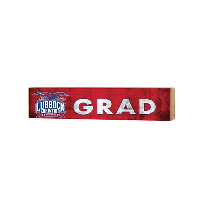 Lubbock Christian Chaparral 3" x 13" Grad Block Sign