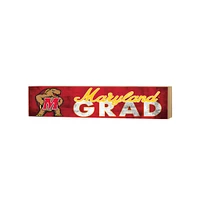 Maryland Terrapins 3" x 13" Grad Block Sign