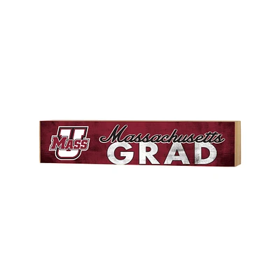 UMass Minutemen 3" x 13" Grad Block Sign