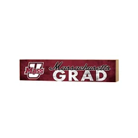 UMass Minutemen 3" x 13" Grad Block Sign