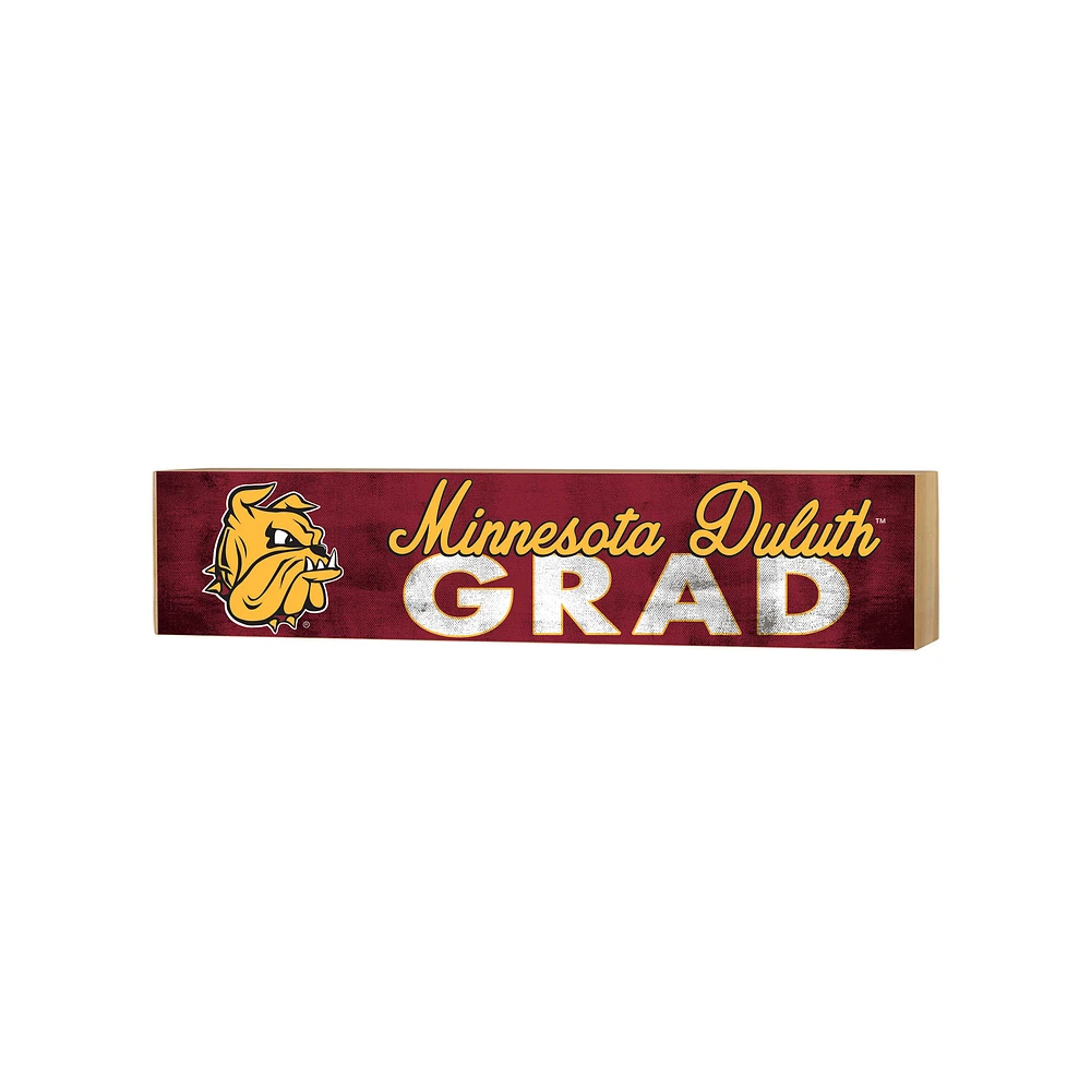 Minnesota Duluth Bulldogs 3" x 13" Grad Block Sign