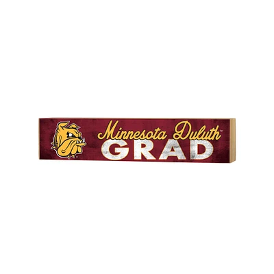 Minnesota Duluth Bulldogs 3" x 13" Grad Block Sign