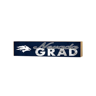 Nevada Wolf Pack 3" x 13" Grad Block Sign